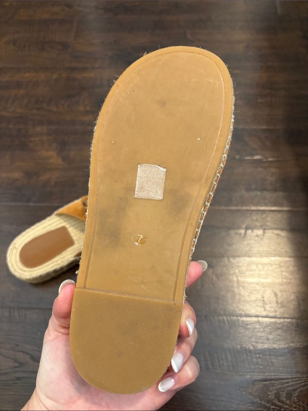 Tory Burch Women's Suede Dual-Buckle Slide Sandals - Tan - Picture 6 of 6